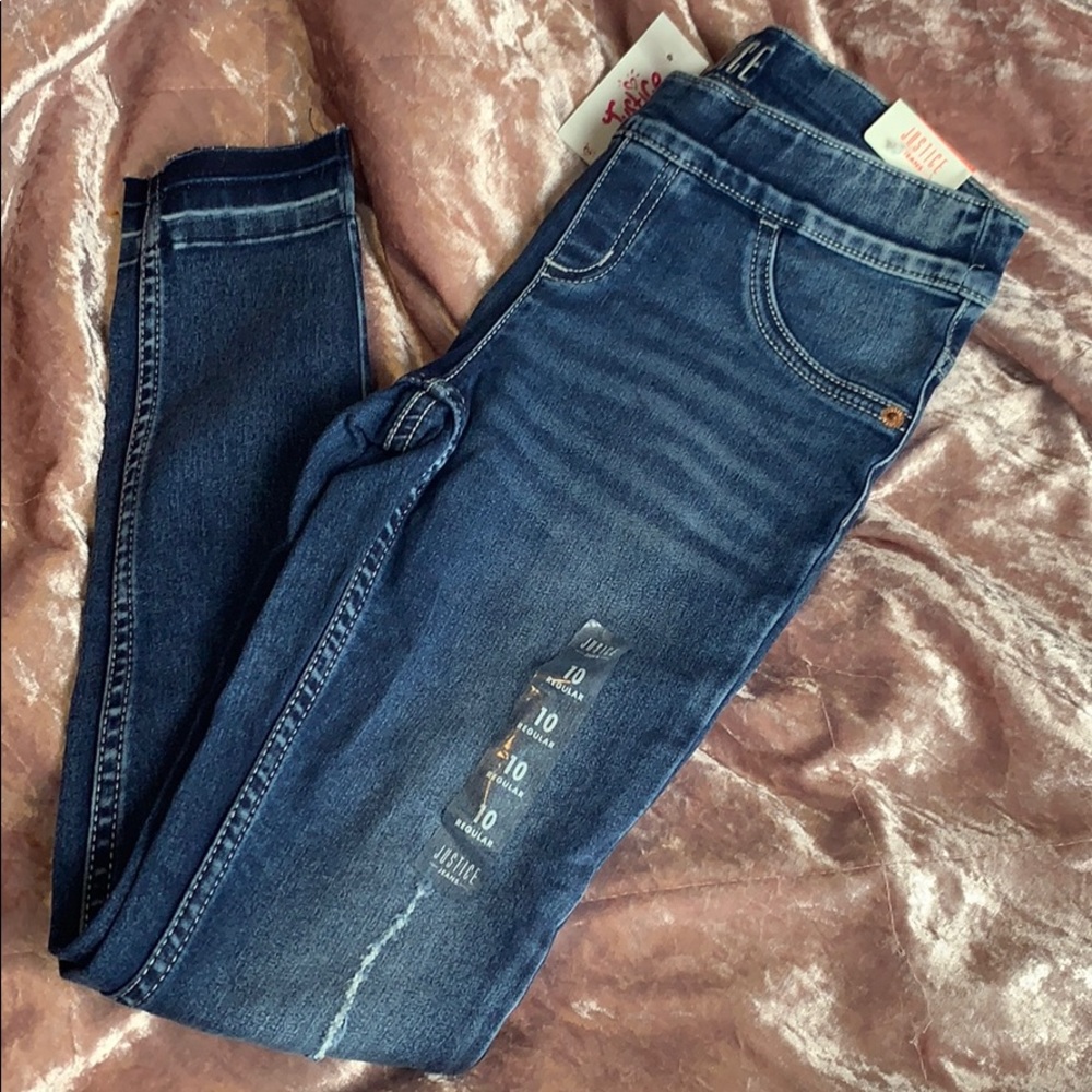 NWT Girls Justice Jeans Leggings